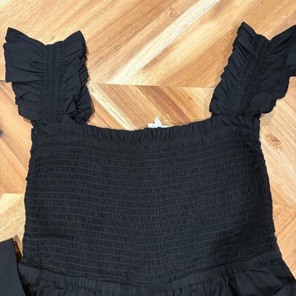 LOFT Black Ruffled Jumpsuit - Picture 2 of 8